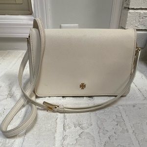 Tory Burch White Crossbody Purse